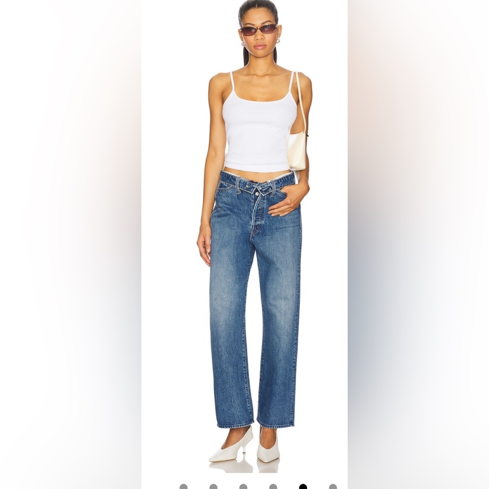 MOTHER Fold Over Dodger Ankle Jean